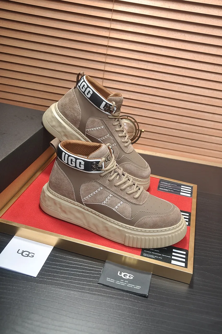 Men's shoes 💰640💶 [UGG] (full wool lining) top-end high-quality fur-in-one warm snow boots from Australia's warm luxury brand men's shoes, UGG-5877 official website synchronized, made of imported cowhide, carefully sewn...Imported rubber foam outsole (comfortable, soft, wear-resistant) The quality is really great...Exquisite workmanship, you can't put it down at first sight, available in sizes 39-44